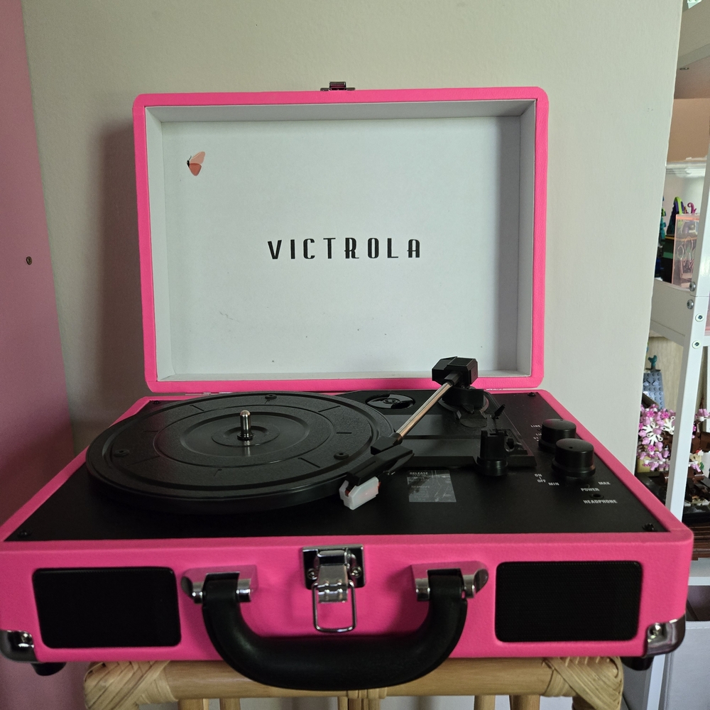 Victrola Pink Portable Turntable